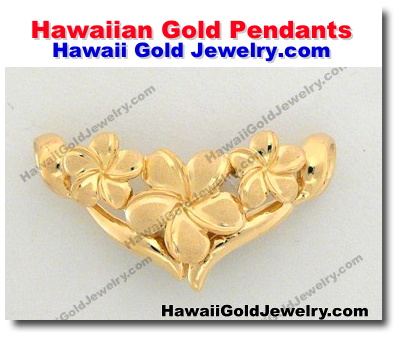Hawaiian Fish Hook Pendant 33x16mm Medium - Hawaiian Gold Jewelry -  Hawaiian Gold Jewelry